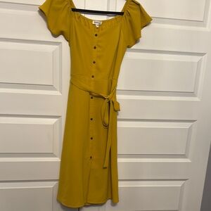 Monteau Yellow Off-the-Shoulder Sundress